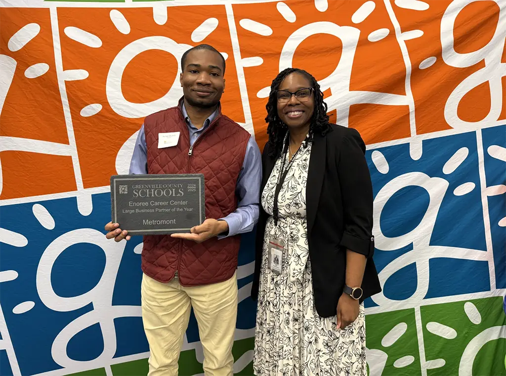Metromont accepting Greenville County Work-Based Learning Award